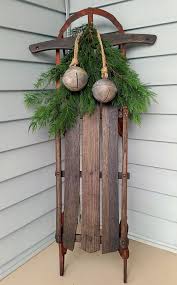 Antique Sled And Sweater Mittens Winter Porch Decor Christmas Decorations Rustic Front Porch Christmas Decor Rustic Winter Decor
