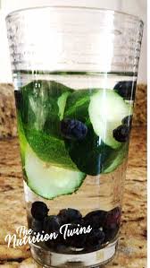 The Nutrition Twins Cucumber Detox Water Blueberry Water Detox Drinks Recipes
