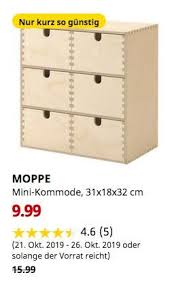 Ikea Hanau Moppe Mini Kommode Birkensperrholz 31x18x32 Cm Kommode Sperrholz Ikea