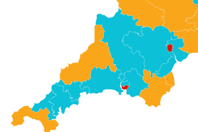 UK map reveals every area predicted to turn to Reform – check for yours |  Devon Live