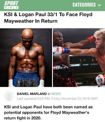 Retired boxing champion floyd mayweather jr. Logan Paul On Twitter Bring It Floydmayweather