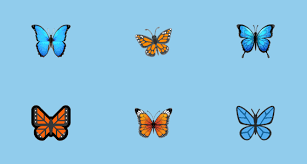 The image is available for download in high resolution quality up to 3000x2618. Butterfly Emoji