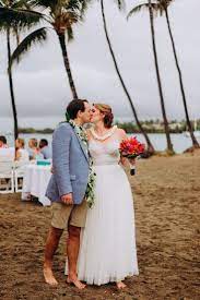 Get Married On The Beach In Hawaii Beautiful Sunset Beach Wedding On The Big Island Of Hawai Sunset Beach Weddings Beach Wedding Photos Small Intimate Wedding