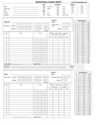 basketball shooting stat sheet worksheet free printable