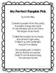 Free Fall Poem My Perfect Pumpkin Pick Pumpkin Poem Kids Poems Poetry For Kids