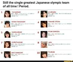 Still the single greatest Japanese olympic team of all time ! Period. 1 YUI  HATANO : 1834 3