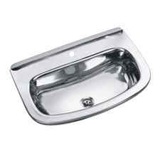 crips glossy stainless steel wash basin