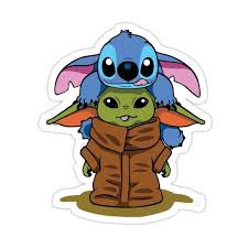 Stitch And Friend 3 Art Sticker By Vansantnatasha In 2021 Cute Cartoon Drawings Baby Disney Characters Yoda Art