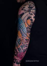 Japanese Tattoo Japanese Sleeve Half Sleeve Tattoo Koi Tattoo Irezumi Chrysanthemum Tattoo Color Tatt Koi Tattoo Sleeve Japanese Leg Tattoo Tattoo Prices