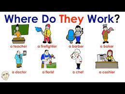Where Do They Work Job Names And Workplaces English Esl Video Lesson