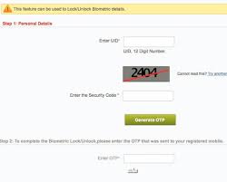 Aadhaar card number (uid) or . How To Lock And Unlock Aadhaar Biometrics Data Online