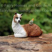 Llama With Bird Collectible Miniature Animals Animals Miniature Fairy Gardens