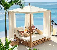 Bring A Beach Cabana To The Backyard For The Ultimate Lounging Experience Beach Bliss Living Outdoor Daybed Outdoor Beds Teak Patio Furniture