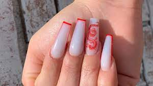 Edge Outlined Encapsulated Dragon Acrylic Nail Youtube Dragon Nails Long Acrylic Nails Coffin Acrylic Nails Coffin Short
