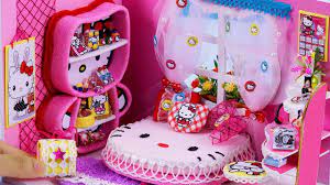 Diy Miniature Dollhouse Hello Kitty Room Decor 39 Hello Kitty Rooms Hello Kitty House Doll Diy Crafts