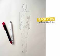 Draw a cross inside it. How To Draw Back View Of Fashion Figure Without Guidelines