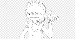 Have fun with our coloring pages and creative ideas. 2 D Coloring Book Colouring Pages Gorillaz Noodle 2d And Murdoc Angle White Png Pngegg