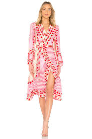 Dodo Bar Or Tasseled Striped Cotton Gauze Wrap Dress In Pink Modesens Miranda Dress Dresses Everyday Dresses