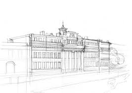 Disegni Facili Da Copiare Idea Famoso Palozzo Matita Bianco Nero Sfondo Interamente Bianco Disegni A Matita Disegni Disegni Facili