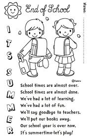 Enjoy Teaching English End Of School Poem Poems About School End Of School School