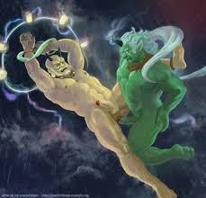 Post 640821: Cureboltium Fujin Japanese_mythology mythology Raijin