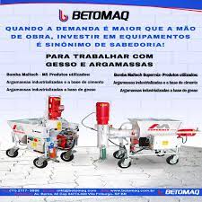 aplicacao de argamassas industrializadas seja a base de cimento ou a base de gesso a betomaq tem o equipamento que voce precisa consulte nos acesse noss