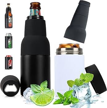 2 piezas Enfriador de bebidas de Acero inoxidable,12OZ con Destapador | Termo para Cerveza,Enfriador de Cerveza para Universal Botellas y Latas 355ml, Mantiene Bebidas Frías Hasta por Horas : Amazon.com.mx: Hogar y