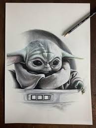 Yoda Bebe Goticos Originales Del Dibujo Star Wars Decoracion Fandom Arte De La Pared Comics Ocultas Star Wars Drawings Yoda Drawing Drawing Stars