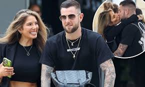 Amy Castano passionately kisses her soccer player boyfriend Aaron Evans