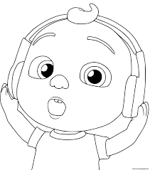 Download and print these cocomelon coloring pages for free. Cocomelon Kid Listening To Music Coloring Pages Printable