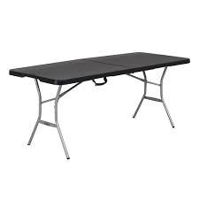 Maybe you would like to learn more about one of these? Lifetime Lifetime 6 Ft Black Resin Fold In Half Folding Table The Home Depot Canada