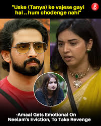 Heartbroken Amaal blames Tanya for Neelam's shocking eviction and vows to  take revenge in style. 😮💔 . #bigboss #bigboss19 #fblifestyle #tanyamittal  #AbhishekBajaj #amaalmallik #bollywood #salmankhan