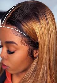 18 human hair two tones ombre blondedark root 13*4 lace front wig