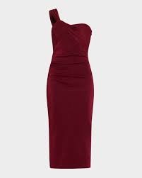 Chiara Boni La Petite Robe Ruched Shimmer Bodycon Midi Dress