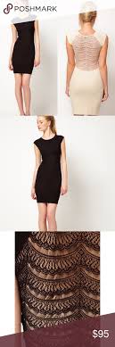 French Connection Black Lace Back Bodycon Dress With Images Dresses Lace Back Dresses Black Bodycon Dress