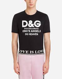 T Shirts And Polo For Men Dolce Gabbana Cotton T Shirt With D G Print