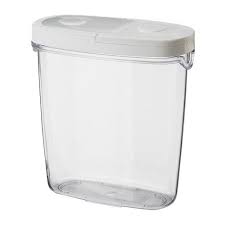 Ikea 365 Transparent White Dry Food Jar With Lid Height 18 Cm Volume 1 3 L Ikea Food Storage Organization Ikea 365 Kitchen Jars