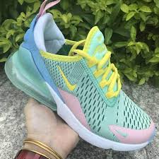 Women S Nike Air Max 270 Green Blue Multi Color Girls Running Shoes Nike Air Max Slip On Tennis Shoes Girls Running Shoes