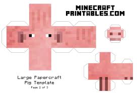 Pig Printable Minecraft Pig Papercraft Template Minecraft Printables Minecraft Printables Free Minecraft Pig
