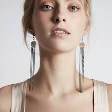 Fringe Chevron Earrings