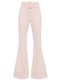 Calça Social Preta Boca De Sino Calca Feminina Alta Fivela Bege Roupas Moda Inverno Modelos De Calcas Femininas Calcas Femininas