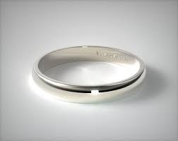 10k white gold 4mm traditional plain half round comfort fit men's &amp; 4mm Traditional Slightly Curved Wedding Ring 14k White Gold 19129w14