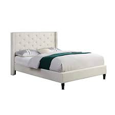 The frame is constructed from metal and is ready to support a fitting box spring and mattress of your choice. Buy Home Life Premiere Classics Cloth Light Beige Cream Linen 51 Tall Headboard Platform Bed With Slats Queen Complete Bed Included 007 Online In Indonesia B0732mp9g1