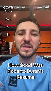 Roberto Duran's Legendary Boxing Resume Analysis