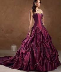 Dark Purple Wedding Dress Ball Gown Dresses Wedding Dresses Taffeta Purple Wedding Dress