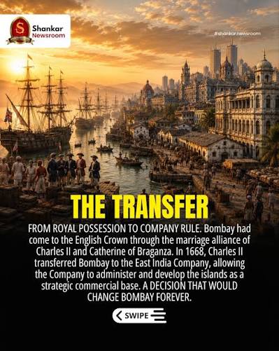 ONE DATE. ONE DECISION. A CITY'S HISTORY CHANGED FOREVER. On 1 September 1668, Bombay was officially handed over to the East India Company through a royal charter arrangement. What followed would reshape