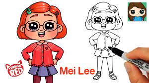 How to Draw Mei Lee | Turning Red - YouTube