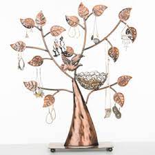 Shop jewellery boxes & holders from howards storage world. Amazon Com Mygift Jewelry Tree Bronze Bird Nest 48 Pair Earrings Holder Bracelets Necklace Organizer Stand Home Kitchen