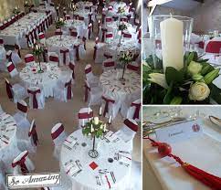 Decoration Pur Un Mariage Blanc Et Rouge Bordeaux Centre De Table Mariage Idee Deco Mariage Passionnee de decoration, elle a cree le site little. mariage blanc et rouge bordeaux