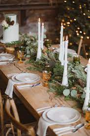 Fresh Pine Rustic Getaway Winter Wedding Christmas Wedding Table Winter Wedding Decorations Winter Wedding Receptions